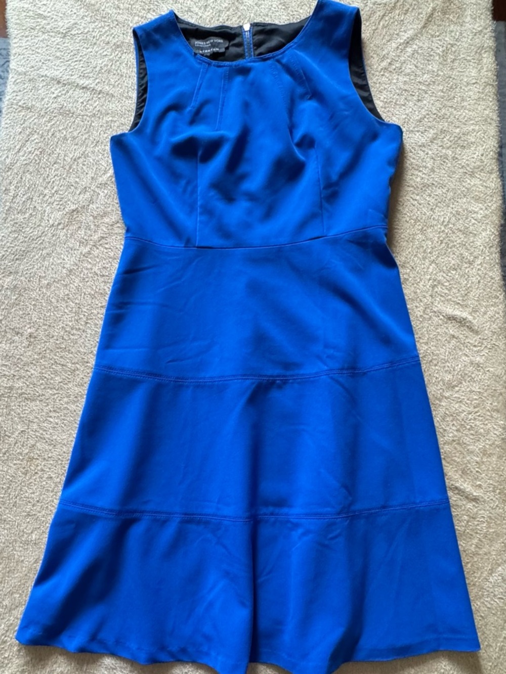 Jones New York Royal Blue Sleeveless Midi Dress
